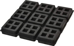 Mason Ind. - 6" Long x 6" Wide x 3/4" Thick, Rubber, Machinery Leveling Pad & Mat - Industrial Tool & Supply