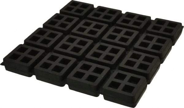 Mason Ind. - 8" Long x 8" Wide x 3/4" Thick, Rubber, Machinery Leveling Pad & Mat - Industrial Tool & Supply