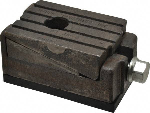 Mason Ind. - 15,000 Lb Capacity, 3-1/2 Wide x 6" Long, 1/2" Pad, Wedge Jack - 1/4" Rise - Industrial Tool & Supply