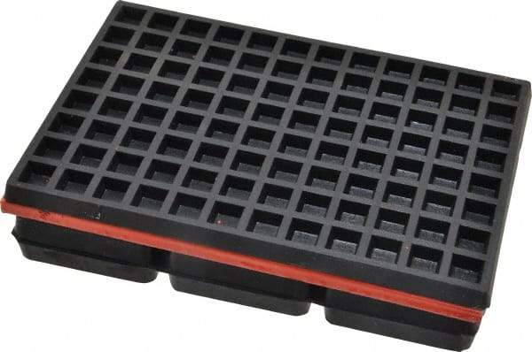Mason Ind. - 6" Long x 4" Wide x 1-1/4" Thick, Neoprene & Steel, Machinery Leveling Pad & Mat - 1,200 Lb Max Load - Industrial Tool & Supply