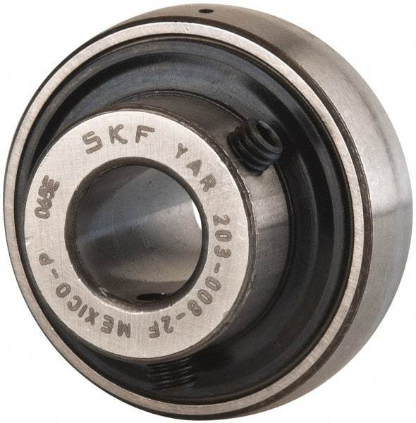 SKF - 1/2" ID x 1.5748" OD, 1,650 Lb Dynamic Capacity, Insert Bearing Insert Bearing - 0.4724" Race Width, 1,070 Lb Static Capacity - Industrial Tool & Supply