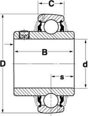 SKF - 2-3/16" ID x 4.3307" OD, 9,110 Lb Dynamic Capacity, Insert Bearing Insert Bearing - 1.0236" Race Width, 8,090 Lb Static Capacity - Industrial Tool & Supply