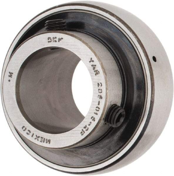 SKF - 15/16" ID x 2.0472" OD, 2,430 Lb Dynamic Capacity, Insert Bearing Insert Bearing - 0.5906" Race Width, 1,750 Lb Static Capacity - Industrial Tool & Supply