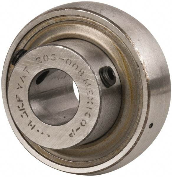 SKF - 1/2" ID x 1.5748" OD, 1,650 Lb Dynamic Capacity, Insert Bearing Insert Bearing - 0.4724" Race Width, 1,070 Lb Static Capacity - Industrial Tool & Supply