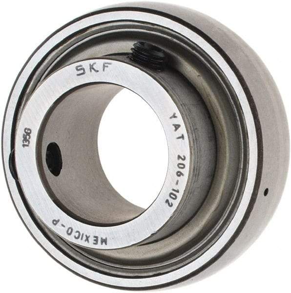 SKF - 1-1/8" ID x 2.4409" OD, 3,380 Lb Dynamic Capacity, Insert Bearing Insert Bearing - 0.7087" Race Width, 2,520 Lb Static Capacity - Industrial Tool & Supply
