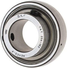 SKF - 1-1/8" ID x 2.4409" OD, 3,380 Lb Dynamic Capacity, Insert Bearing Insert Bearing - 0.7087" Race Width, 2,520 Lb Static Capacity - Industrial Tool & Supply