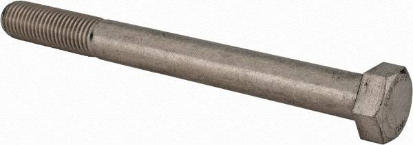 Value Collection - 7/8-9 UNC, 9" Length Under Head Hex Head Cap Screw - Partially Threaded, Grade 316 Stainless Steel, Uncoated, 9/16" Hex - Industrial Tool & Supply