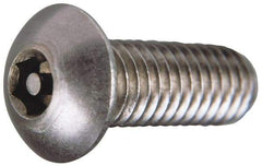 Value Collection - #10-24 UNC Pin In Hex Socket Drive, Button Screw - Grade 18-8 Stainless Steel, Uncoated, 1" Length Under Head - Industrial Tool & Supply