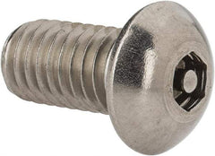 Value Collection - 3/8-16 UNC Pin In Hex Socket Drive, Button Screw - Grade 18-8 Stainless Steel, Uncoated, 3/4" Length Under Head - Industrial Tool & Supply