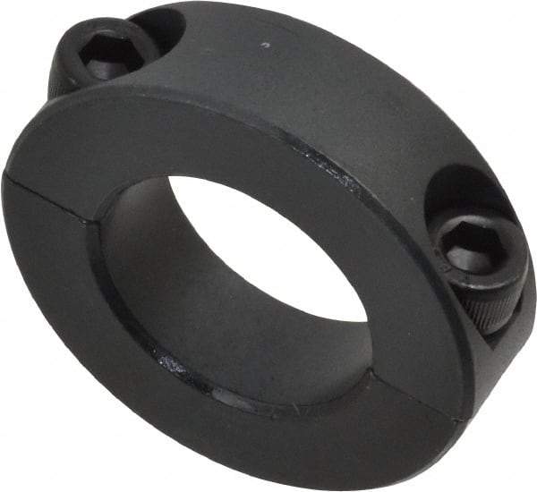 Made in USA - 1" Bore, Steel, Two Piece Shaft Collar - 1-3/4" Outside Diam, 1/2" Wide - Industrial Tool & Supply