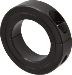 Made in USA - 1-1/4" Bore, Steel, Two Piece Shaft Collar - 2-1/16" Outside Diam, 1/2" Wide - Industrial Tool & Supply