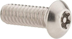 Value Collection - 1/4-20 UNC Pin In Torx Drive, Button Screw - Grade 18-8 Stainless Steel, Uncoated, 3/4" Length Under Head - Industrial Tool & Supply