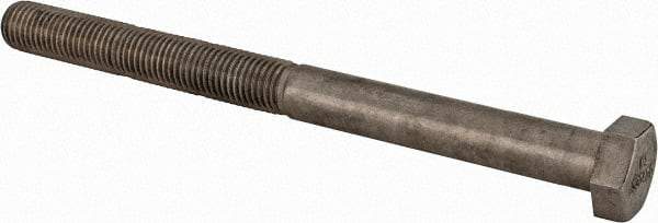 Value Collection - 1-8 UNC, 12" Length Under Head Hex Head Cap Screw - Partially Threaded, Grade 18-8 Stainless Steel, Uncoated, 1-5/16" Hex - Industrial Tool & Supply