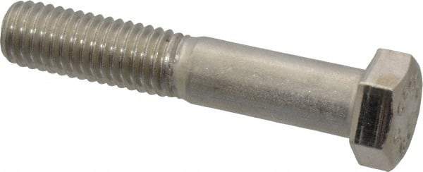 Value Collection - 1/2-13 UNC, 2-3/4" Length Under Head Hex Head Cap Screw - Partially Threaded, Grade 316 Stainless Steel, Uncoated, 3/4" Hex - Industrial Tool & Supply