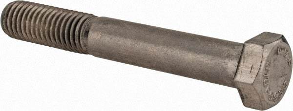 Value Collection - 1/2-13 UNC, 3-1/2" Length Under Head Hex Head Cap Screw - Partially Threaded, Grade 316 Stainless Steel, Uncoated, 3/4" Hex - Industrial Tool & Supply