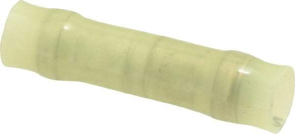 3M - 12 to 10 AWG Compatible, Nylon Fully Insulated, Crimp-On Butt Splice Terminal - 2 Wire Entries, 1.08" OAL, Yellow - Industrial Tool & Supply