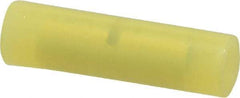 3M - 12 to 10 AWG Compatible, Nylon Fully Insulated, Crimp-On Butt Splice Terminal - 2 Wire Entries, Yellow - Industrial Tool & Supply