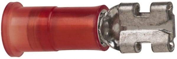 3M - 22 to 18 AWG, Nylon, Partially Insulated, Female Wire Disconnect - 3/16 Inch Wide Tab, Red, RoHS 2011/65/EU Compliant - Industrial Tool & Supply