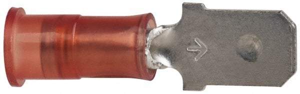 3M - 22 to 18 AWG, Nylon, Partially Insulated, Male Wire Disconnect - 1/4 Inch Wide Tab, Red, RoHS 2011/65/EU Compliant - Industrial Tool & Supply