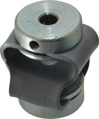 Huco - 3/16" Max Bore Diam, Flexible Flex P Double Loop Coupling - 27mm OD, Polyurethane - Industrial Tool & Supply