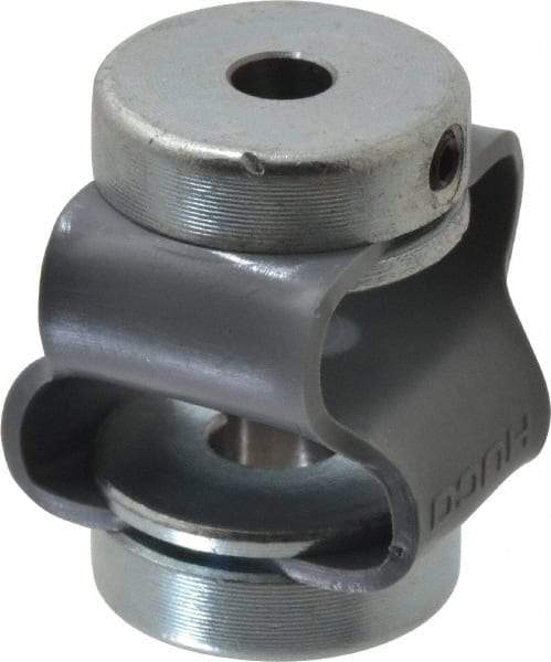 Huco - 1/4" Max Bore Diam, Flexible Flex P Double Loop Coupling - 27mm OD, Polyurethane - Industrial Tool & Supply