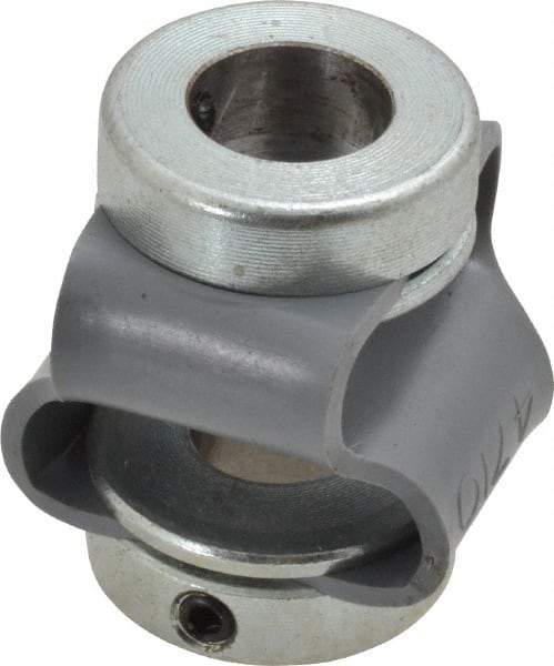 Huco - 3/8" Max Bore Diam, Flexible Flex P Double Loop Coupling - 27mm OD, Polyurethane - Industrial Tool & Supply