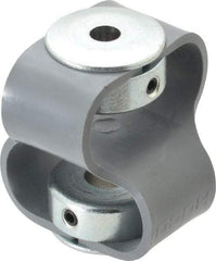 Huco - 3/8" Max Bore Diam, Flexible Flex P Double Loop Coupling - 48mm OD, Polyurethane - Industrial Tool & Supply