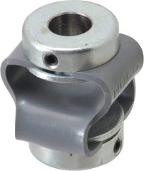 Huco - 3/8" Max Bore Diam, Flexible Flex P Double Loop Coupling - 48mm OD, Polyurethane - Industrial Tool & Supply