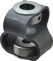 Huco - 1/2" Max Bore Diam, Flexible Flex P Double Loop Coupling - 48mm OD, Polyurethane - Industrial Tool & Supply