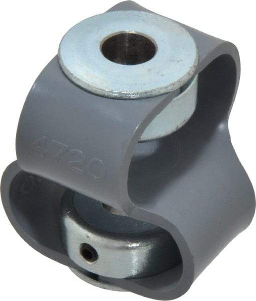 Huco - 3/8" Max Bore Diam, Flexible Flex P Double Loop Coupling - 48mm OD, Polyurethane - Industrial Tool & Supply