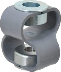 Huco - 1/2" Max Bore Diam, Flexible Flex P Double Loop Coupling - 48mm OD, Polyurethane - Industrial Tool & Supply