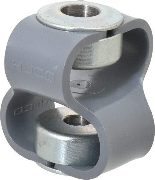 Huco - 1/2" Max Bore Diam, Flexible Flex P Double Loop Coupling - 54mm OD, Polyurethane - Industrial Tool & Supply