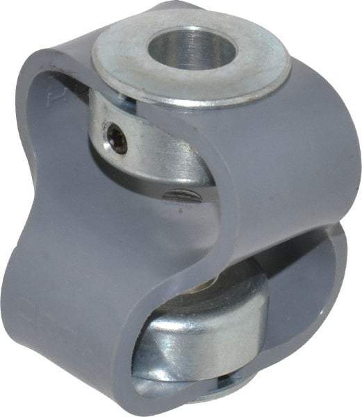 Huco - 1/2" Max Bore Diam, Flexible Flex P Double Loop Coupling - 54mm OD, Polyurethane - Industrial Tool & Supply