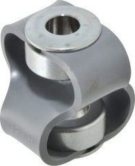 Huco - 5/8" Max Bore Diam, Flexible Flex P Double Loop Coupling - 54mm OD, Polyurethane - Industrial Tool & Supply