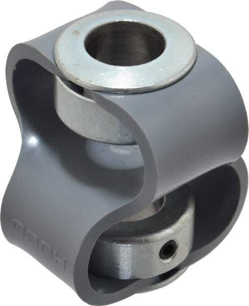 Huco - 5/8" Max Bore Diam, Flexible Flex P Double Loop Coupling - 54mm OD, Polyurethane - Industrial Tool & Supply