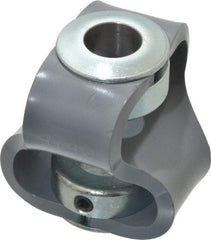 Huco - 5/8" Max Bore Diam, Flexible Flex P Double Loop Coupling - 56mm OD, Polyurethane - Industrial Tool & Supply