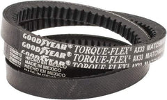 Continental ContiTech - Section AX, 35" Outside Length, V-Belt - Fiber Reinforced Vytracord, Torque-Flex, No. AX33 - Industrial Tool & Supply