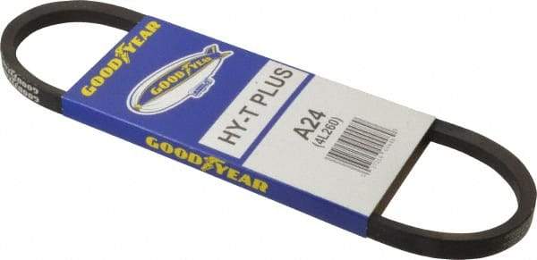 Continental ContiTech - Section A, 26" Outside Length, V-Belt - Wingprene Rubber-Impregnated Fabric, HY-T Matchmaker, No. A24 - Industrial Tool & Supply