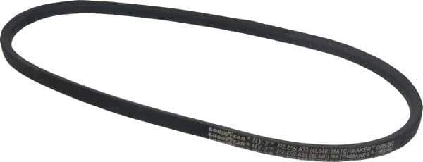 Continental ContiTech - Section A, 34" Outside Length, V-Belt - Wingprene Rubber-Impregnated Fabric, HY-T Matchmaker, No. A32 - Industrial Tool & Supply