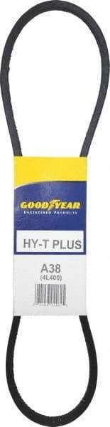 Continental ContiTech - Section A, 40" Outside Length, V-Belt - Wingprene Rubber-Impregnated Fabric, HY-T Matchmaker, No. A38 - Industrial Tool & Supply