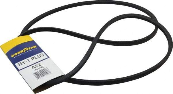 Continental ContiTech - Section A, 84" Outside Length, V-Belt - Wingprene Rubber-Impregnated Fabric, HY-T Matchmaker, No. A82 - Industrial Tool & Supply