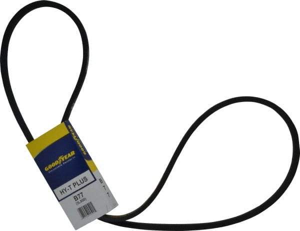 Continental ContiTech - Section B, 80" Outside Length, V-Belt - Wingprene Rubber-Impregnated Fabric, HY-T Matchmaker, No. B77 - Industrial Tool & Supply