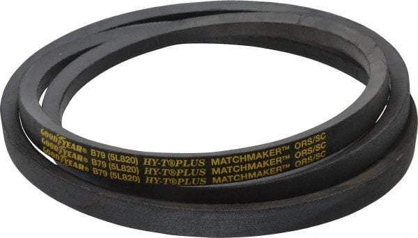 Continental ContiTech - Section B, 82" Outside Length, V-Belt - Wingprene Rubber-Impregnated Fabric, HY-T Matchmaker, No. B79 - Industrial Tool & Supply