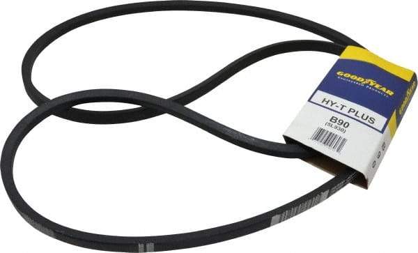 Continental ContiTech - Section B, 93" Outside Length, V-Belt - Wingprene Rubber-Impregnated Fabric, HY-T Matchmaker, No. B90 - Industrial Tool & Supply