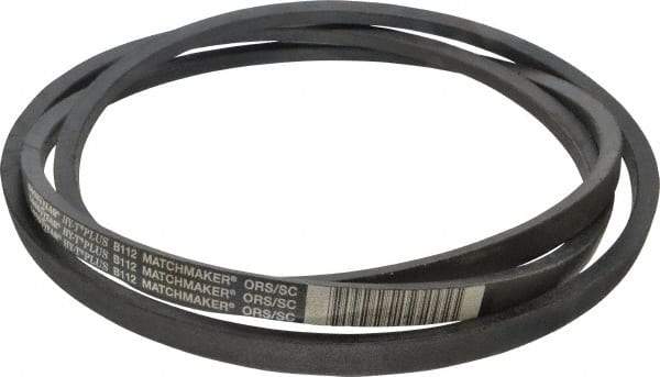 Continental ContiTech - Section B, 115" Outside Length, V-Belt - Wingprene Rubber-Impregnated Fabric, HY-T Matchmaker, No. B112 - Industrial Tool & Supply