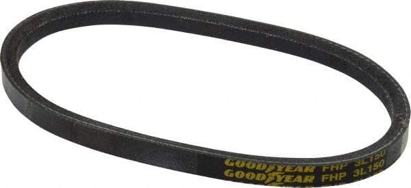 Continental ContiTech - Section 3L, 15" Outside Length, V-Belt - High Traction Rubber, Fractional HP, No. 3L150 - Industrial Tool & Supply