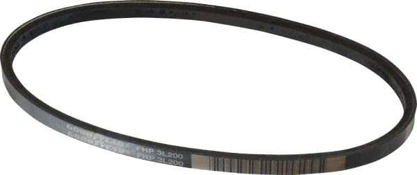 Continental ContiTech - Section 3L, 20" Outside Length, V-Belt - High Traction Rubber, Fractional HP, No. 3L200 - Industrial Tool & Supply