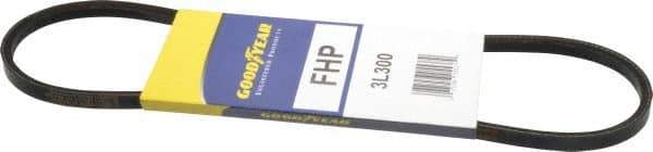 Continental ContiTech - Section 3L, 30" Outside Length, V-Belt - High Traction Rubber, Fractional HP, No. 3L300 - Industrial Tool & Supply