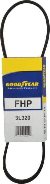 Continental ContiTech - Section 3L, 32" Outside Length, V-Belt - High Traction Rubber, Fractional HP, No. 3L320 - Industrial Tool & Supply