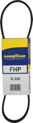 Continental ContiTech - Section 3L, 32" Outside Length, V-Belt - High Traction Rubber, Fractional HP, No. 3L320 - Industrial Tool & Supply